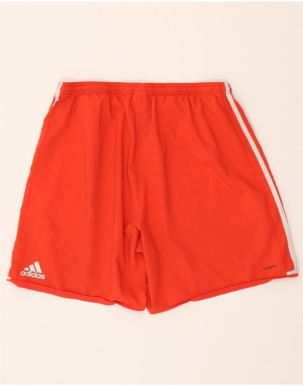Męskie spodenki sportowe ADIDAS Climalite XL, czerwone, poliestrowe