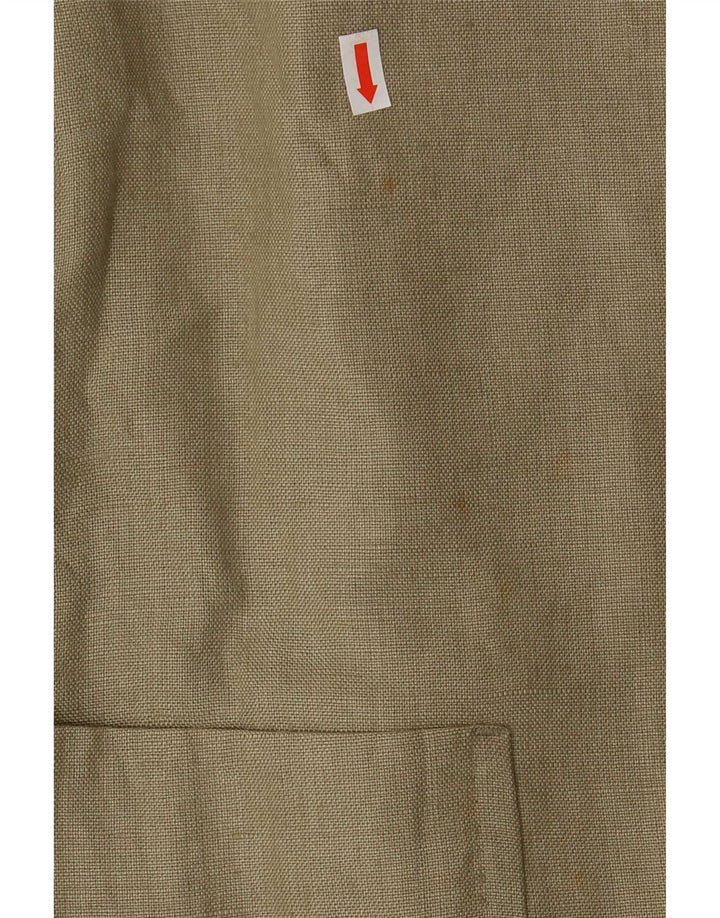 Marks & Spencer Męska marynarka zapinana na 3 guziki UK 40, średnia, lniana khaki