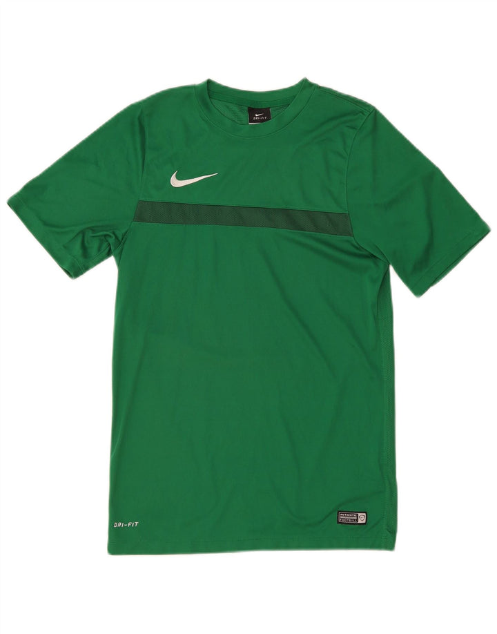 Męski T-shirt Nike Dri Fit, mały, zielony, poliestrowy
