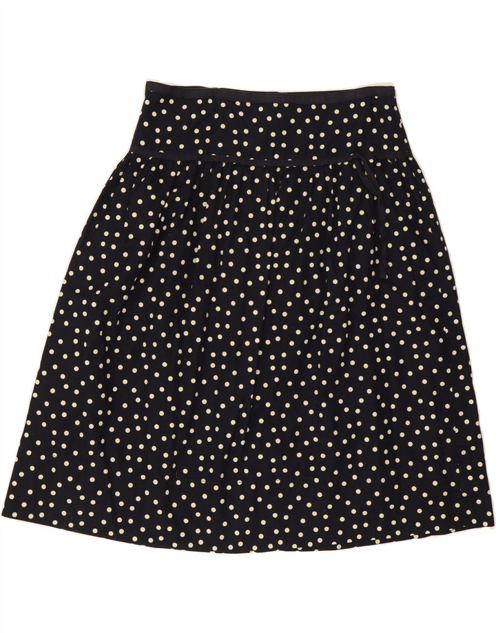 J. CREW Womens Pleated A-Line Skirt W32 Large  Black Polka Dot Vintage J. Crew and Second-Hand J. Crew from Messina Hembry 