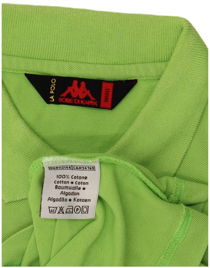 Męska koszulka polo Kappa, mała, zielona, bawełniana