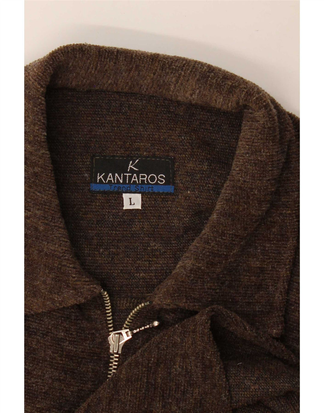 Koszula męska Kantaros z zamkiem błyskawicznym, duża, brązowa