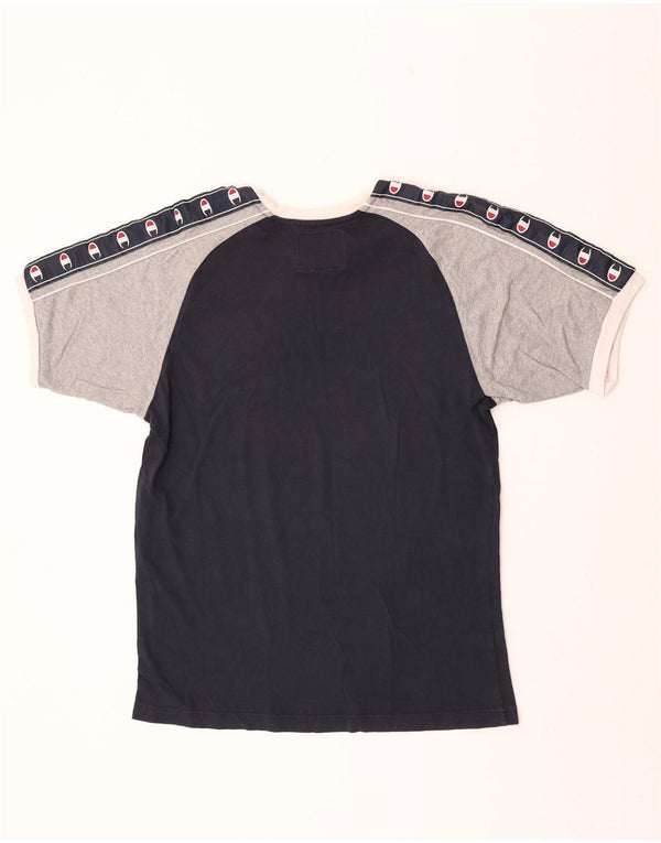 Damska koszulka graficzna Champion Top UK 18 XL, granatowa, z blokami kolorów