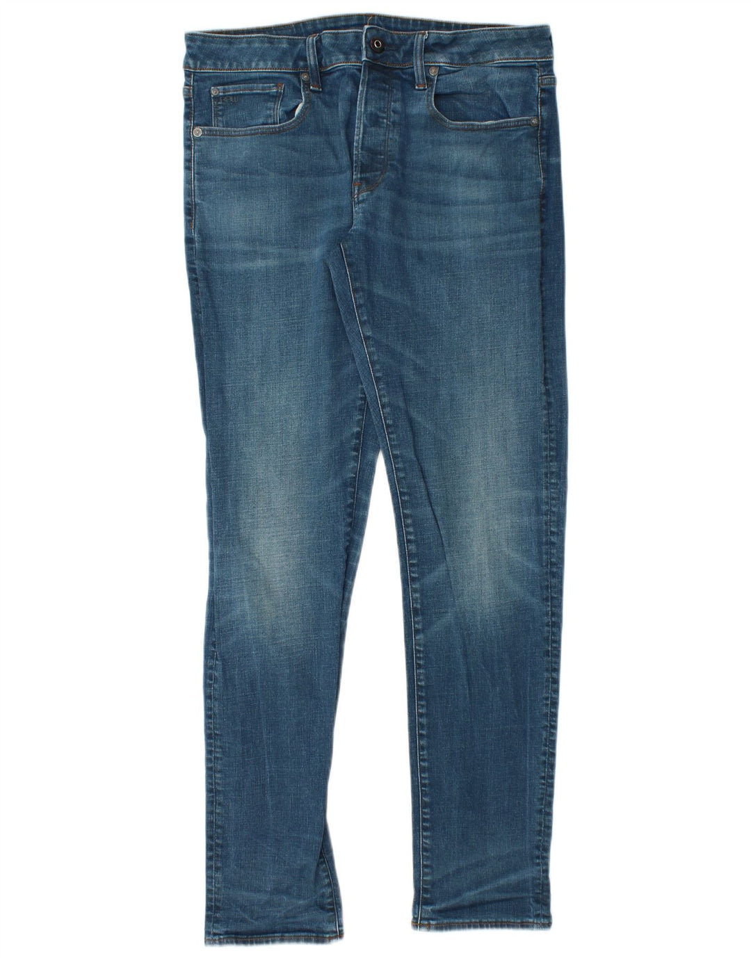 G-Star Męskie 3301 Slim Jeans W32 L32 Niebieska bawełna