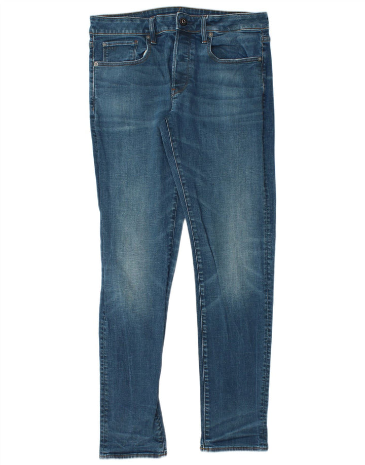 G-Star Męskie 3301 Slim Jeans W32 L32 Niebieska bawełna