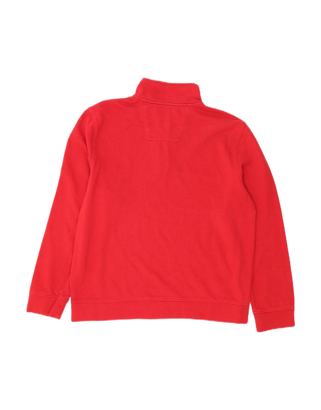 NAUTICA Mens Zip Neck Sweatshirt Jumper Medium Red