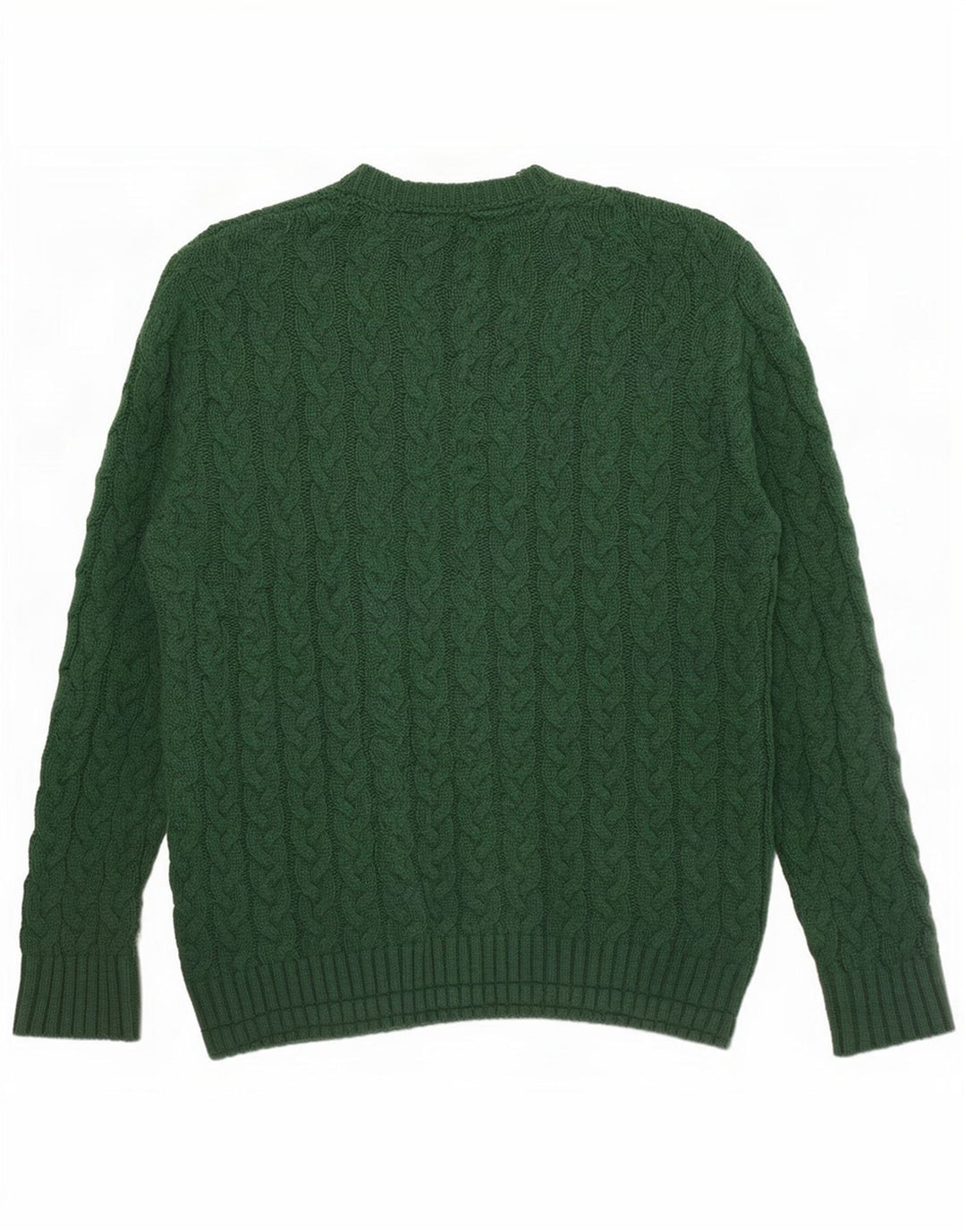 Męski sweter z okrągłym dekoltem Tommy Hilfiger o regularnym kroju, średnio zielony