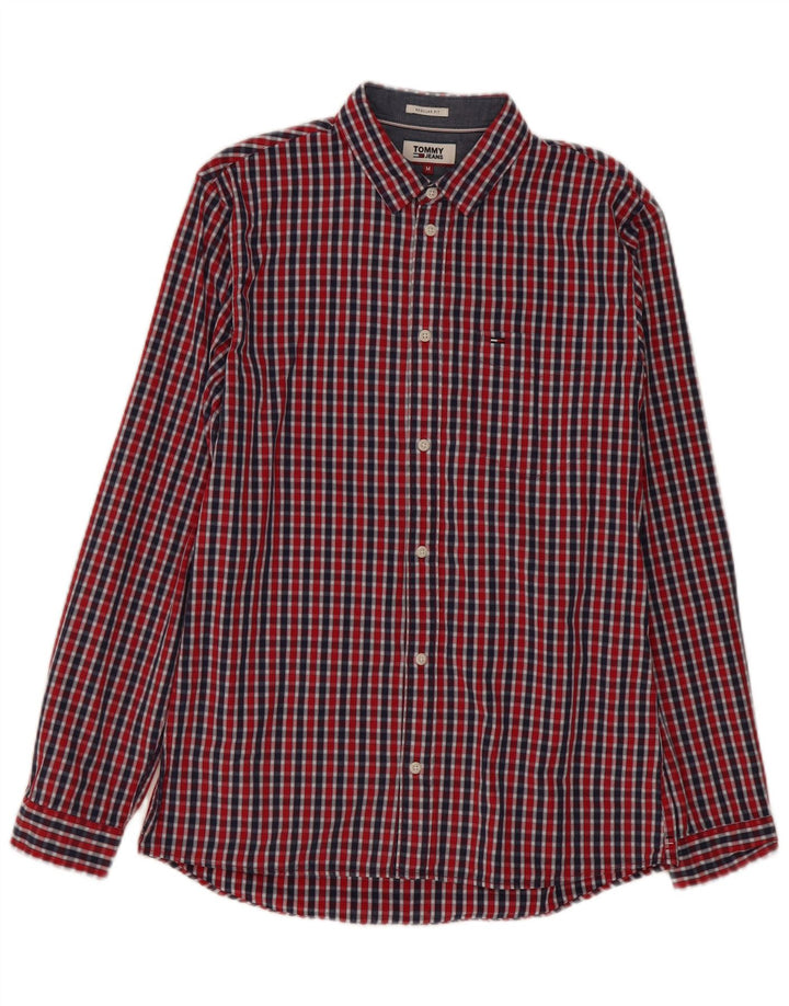 Koszula męska Tommy Hilfiger o regularnym kroju, bawełniana w średnią czerwoną kratkę