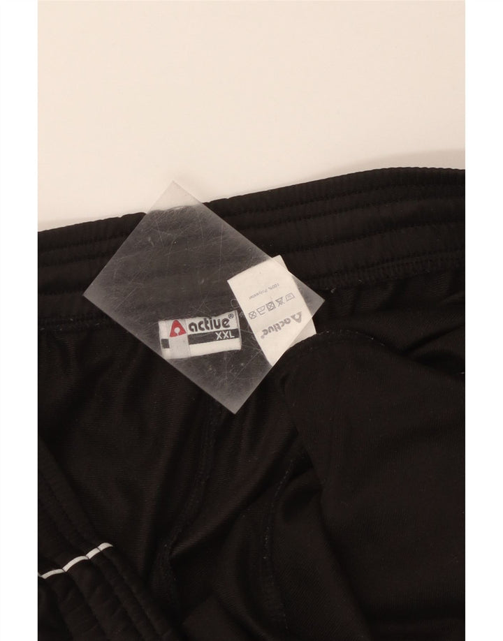 Aktywne męskie spodnie dresowe Joggery 2XL Czarny poliester