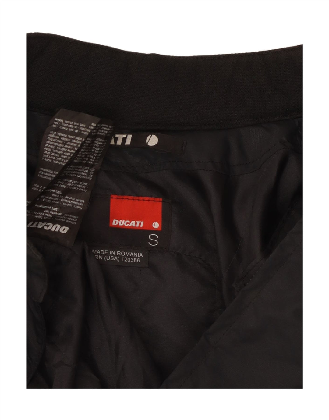 Męska kurtka DUCATI Graphic Racer UK 36, mała, czarna, z poliamidu