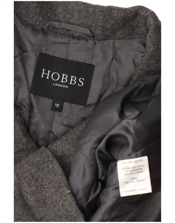 Płaszcz damski Hobbs Pea Coat UK 12 Średni szary wełniany