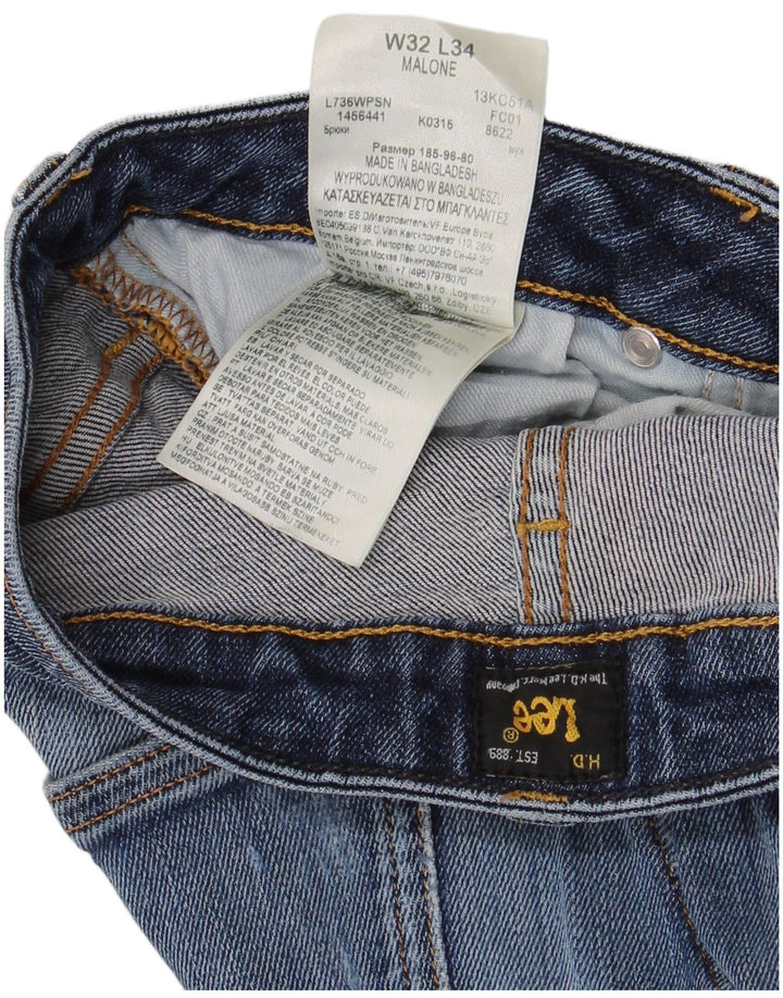 LEE Męskie jeansy Malone Slim W32 L34 Niebieskie bawełniane