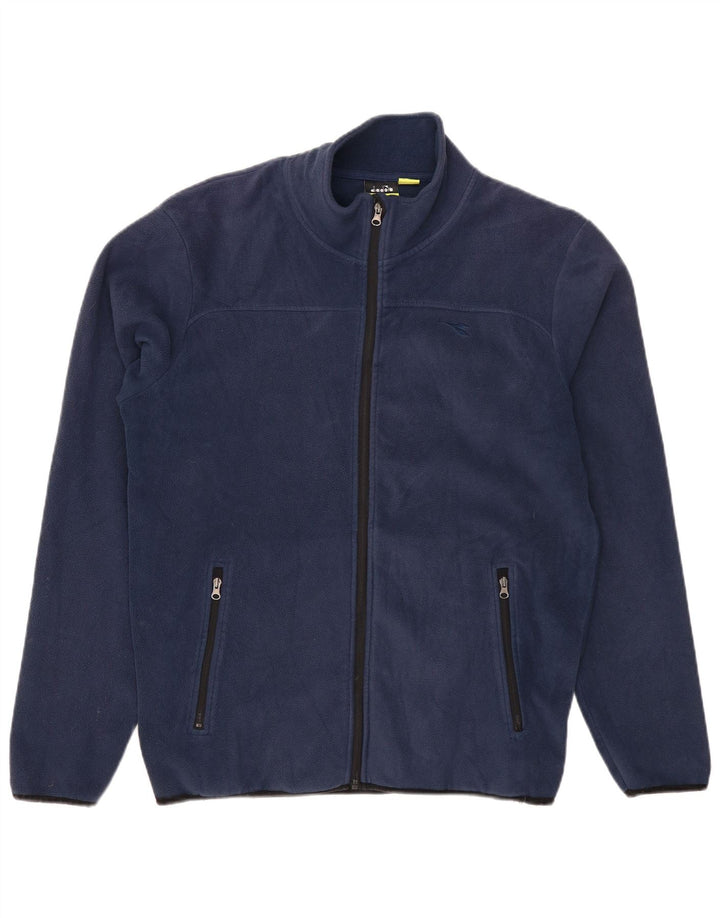 Męska kurtka polarowa DIADORA UK 40, duża, granatowa