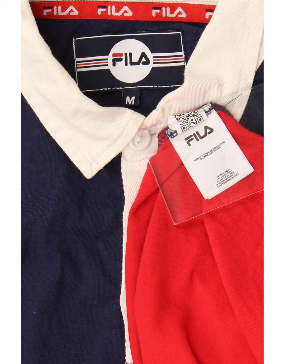 Męska koszulka polo do rugby Fila z grafiką, średnia, wielobarwna, z blokami kolorów