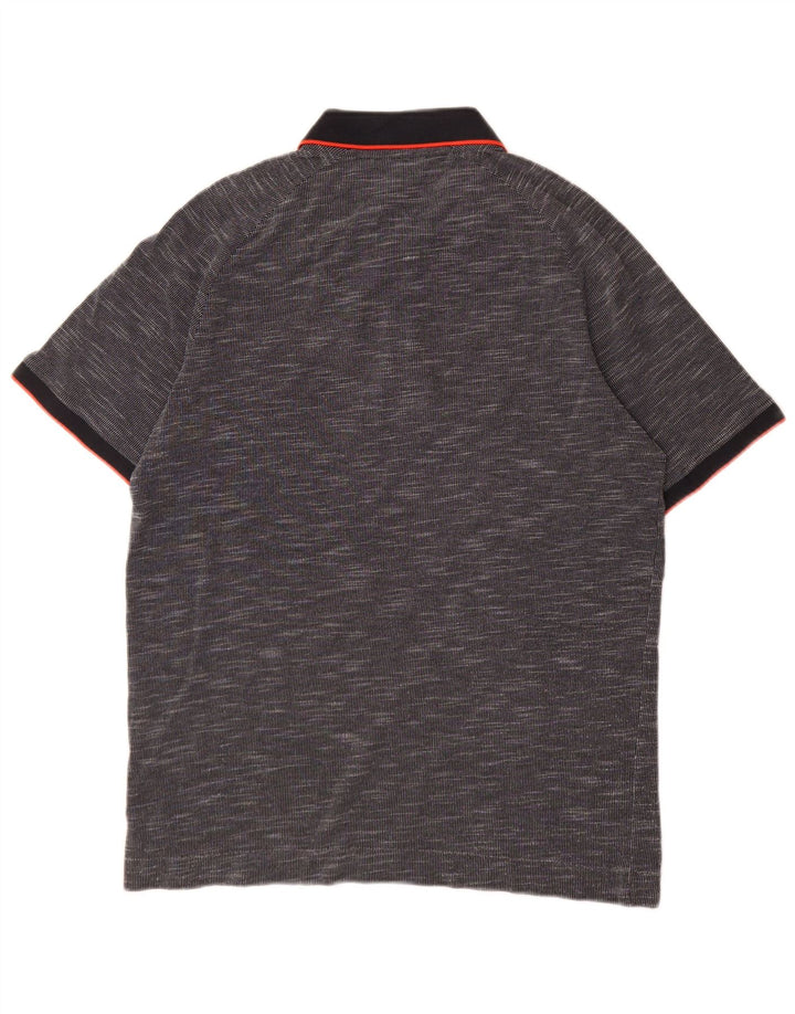 Męska koszulka polo Jack & Jones, duża, szara, bawełniana w plamki