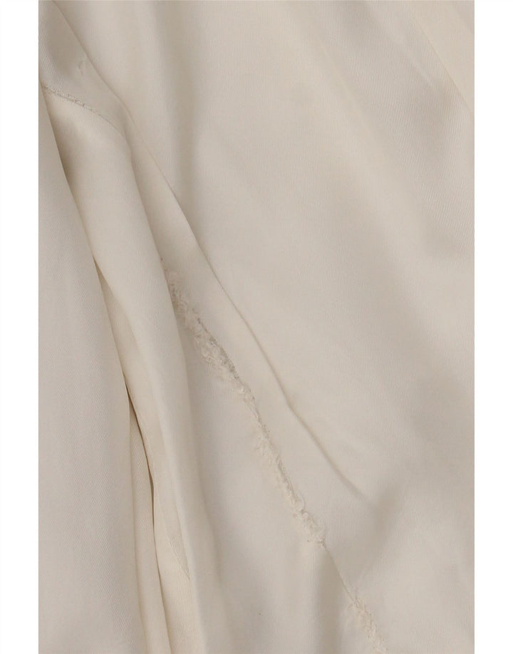 Damska marynarka Zara z rękawami 3/4 i otwartymi UK 10, mała, biała