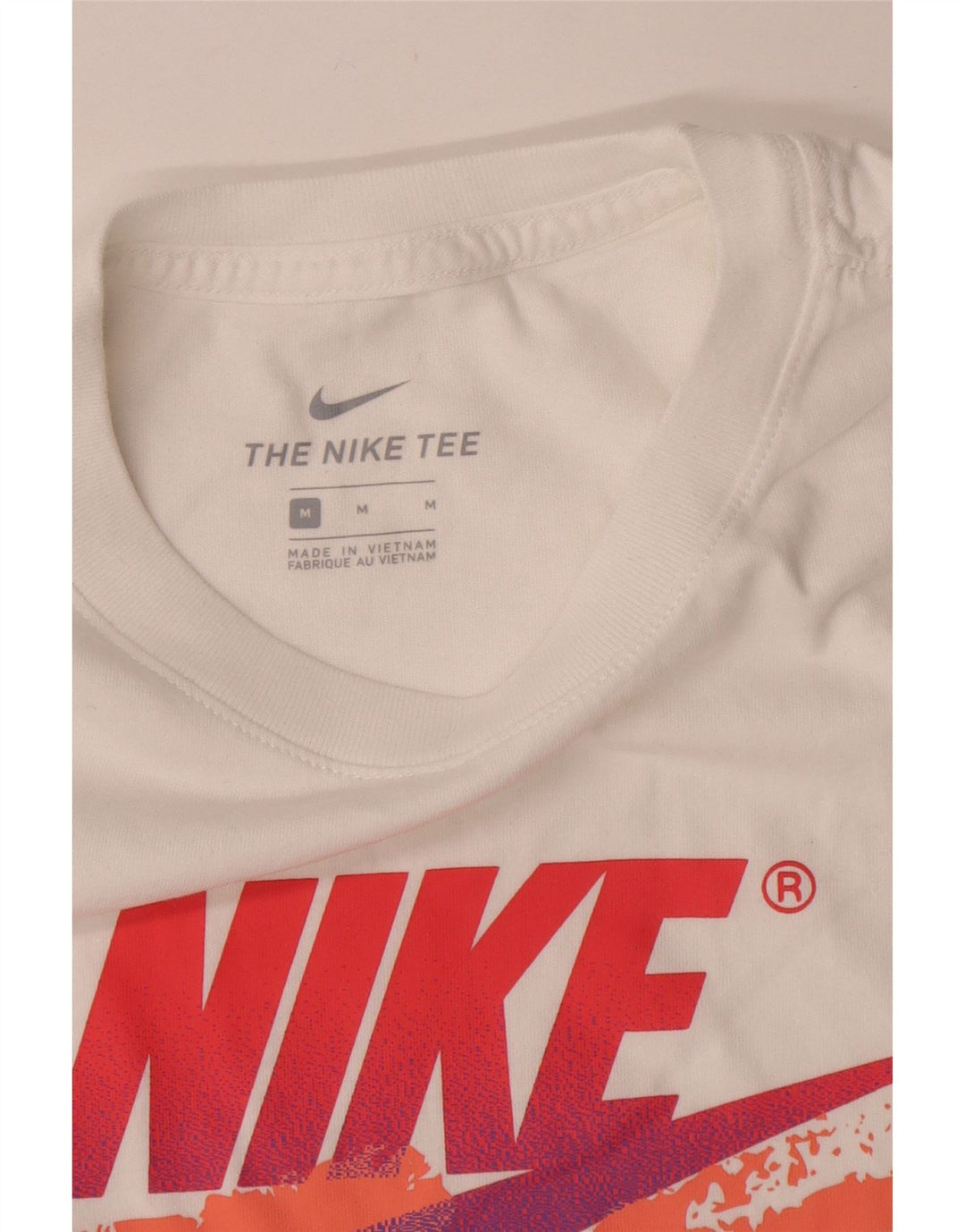 Męska koszulka z grafiką Nike, średnia, biała bawełna