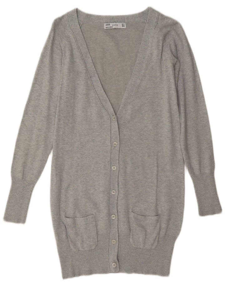 Sweter damski Zara Cardigan UK 10 Small, szary, bawełniany