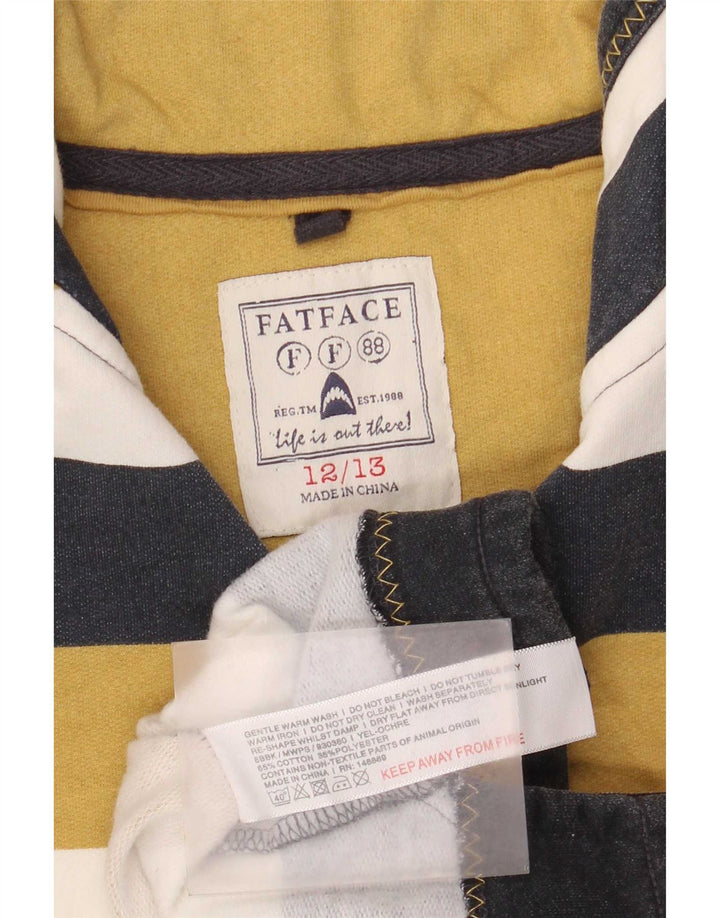 Bluza chłopięca Fat Face z zamkiem błyskawicznym, 12-13 lat, wielokolorowe paski
