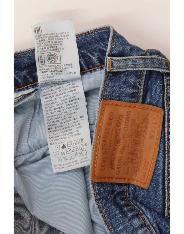 Męskie jeansy Levi's 512 Slim Tapered W33 L32 Niebieskie bawełniane