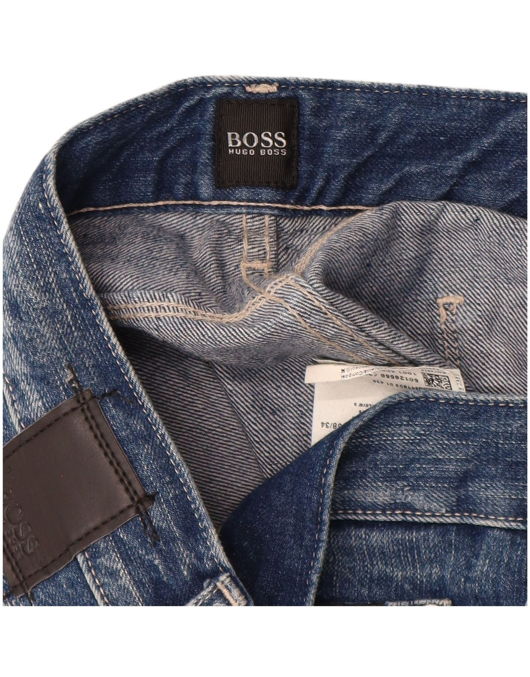 Męskie proste dżinsy Hugo Boss Denver W38 L30 Niebieskie bawełniane