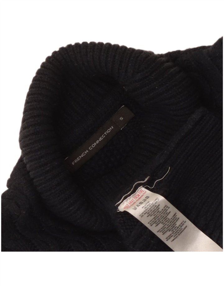 Damski sweter z golfem French Connection UK 10, mały, granatowy