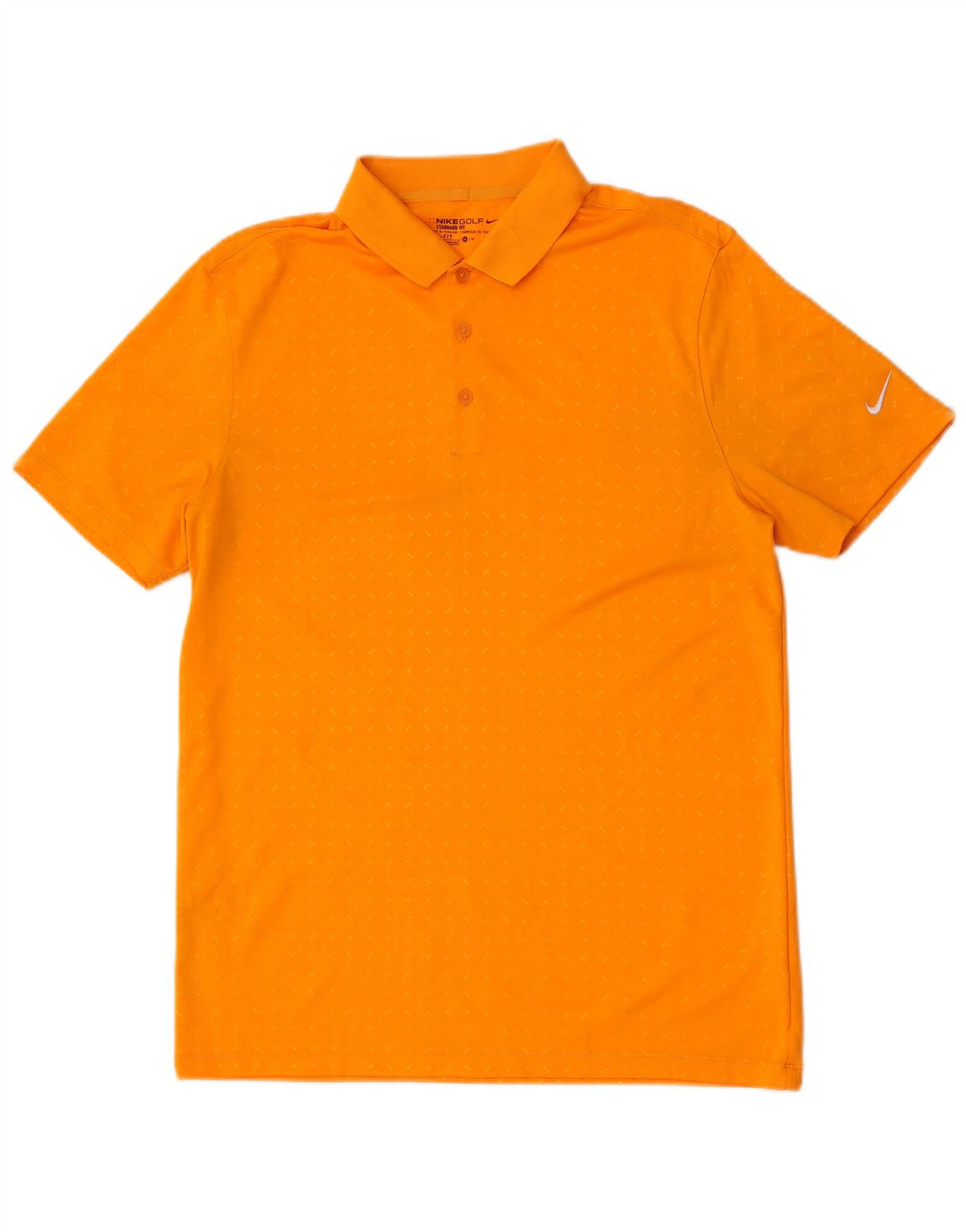 Męska koszulka polo Nike Dri Fit Standard Fit, średnia, pomarańczowa, poliestrowa w cętki