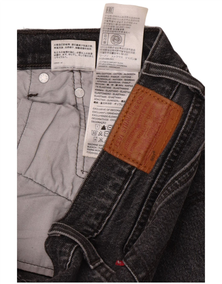 Damskie jeansy Levi's 501 Straight W28 L28 Szara bawełna