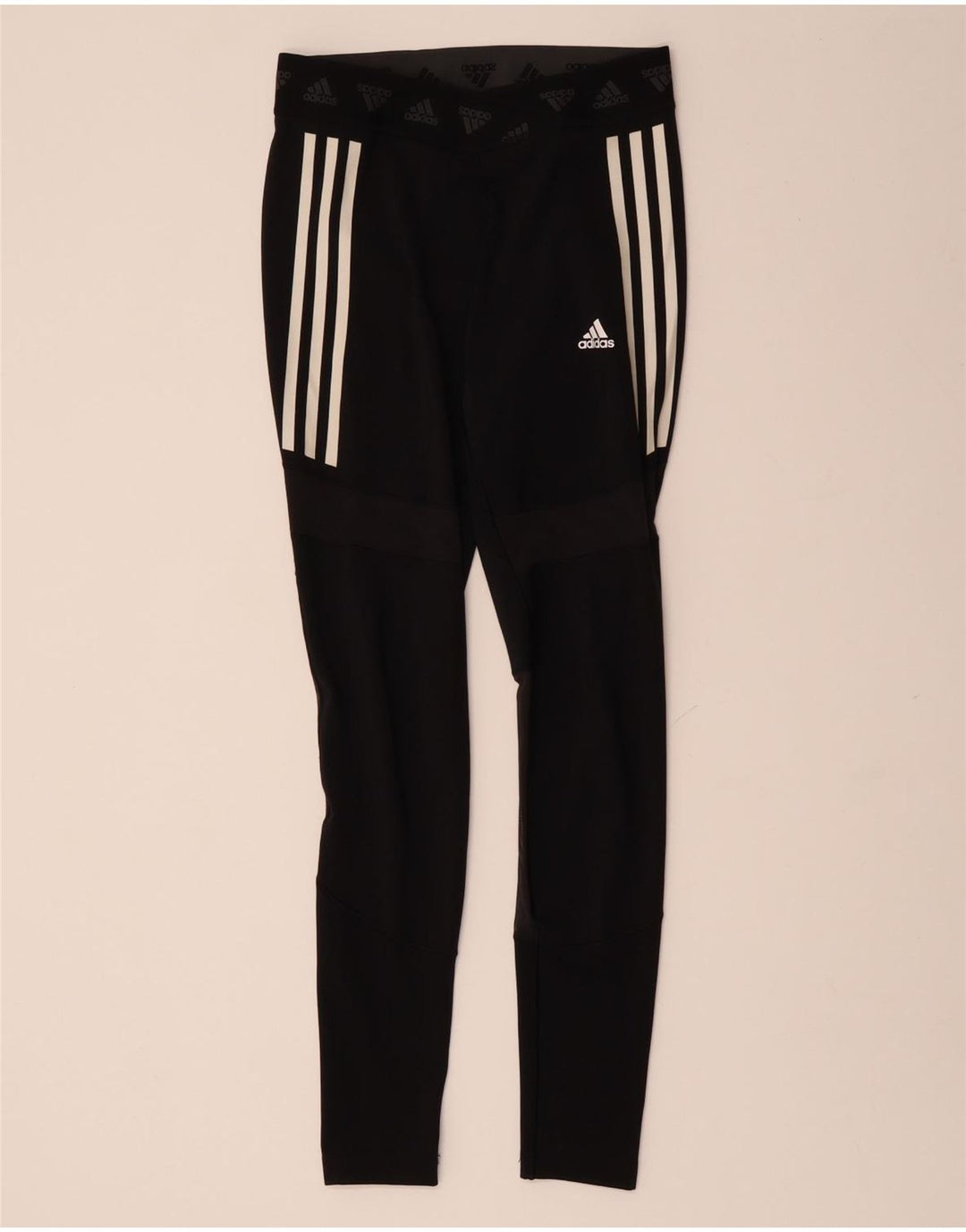 Damskie legginsy ADIDAS Aeroready Graphic UK 12, średnie czarne