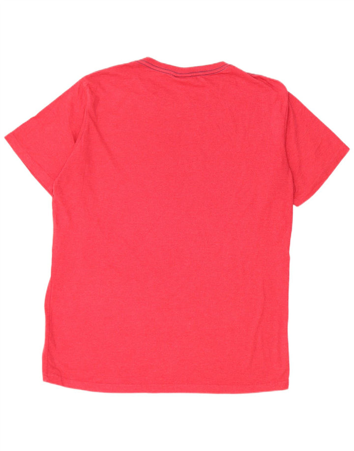 Męski T-shirt z grafiką WEIRD FISH, duży, czerwony, bawełniany