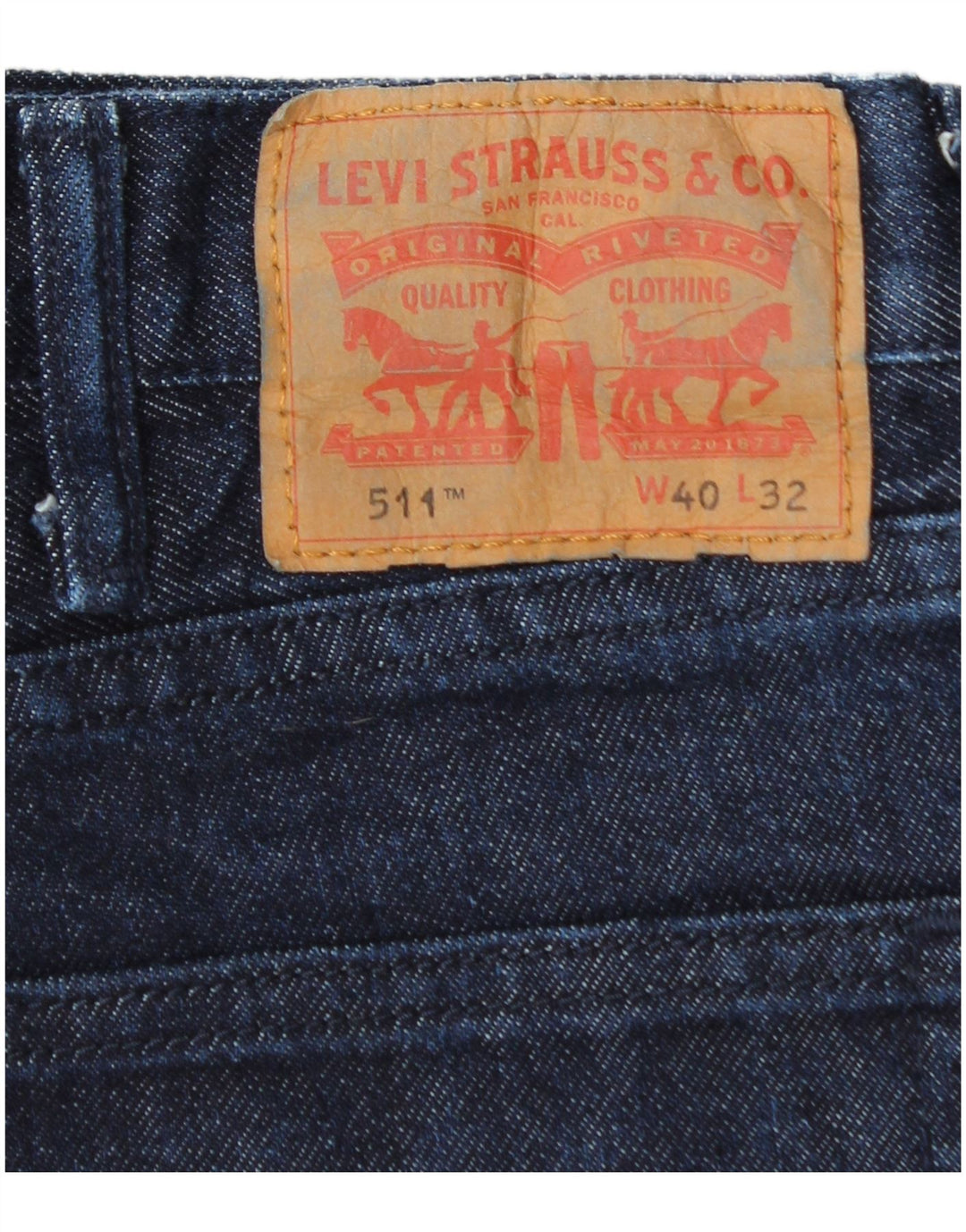 Męskie jeansy Levi's 511 Slim W40 L32 Granatowa, bawełniana klasyczna