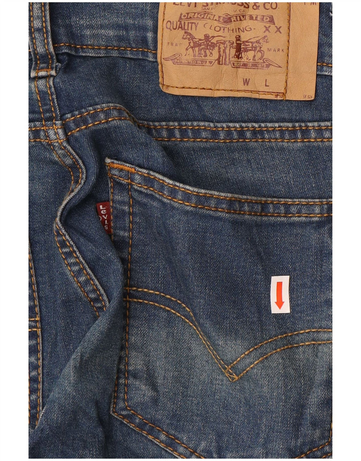 LEVI'S Womens Straight Jeans W30 L33 Blue Cotton