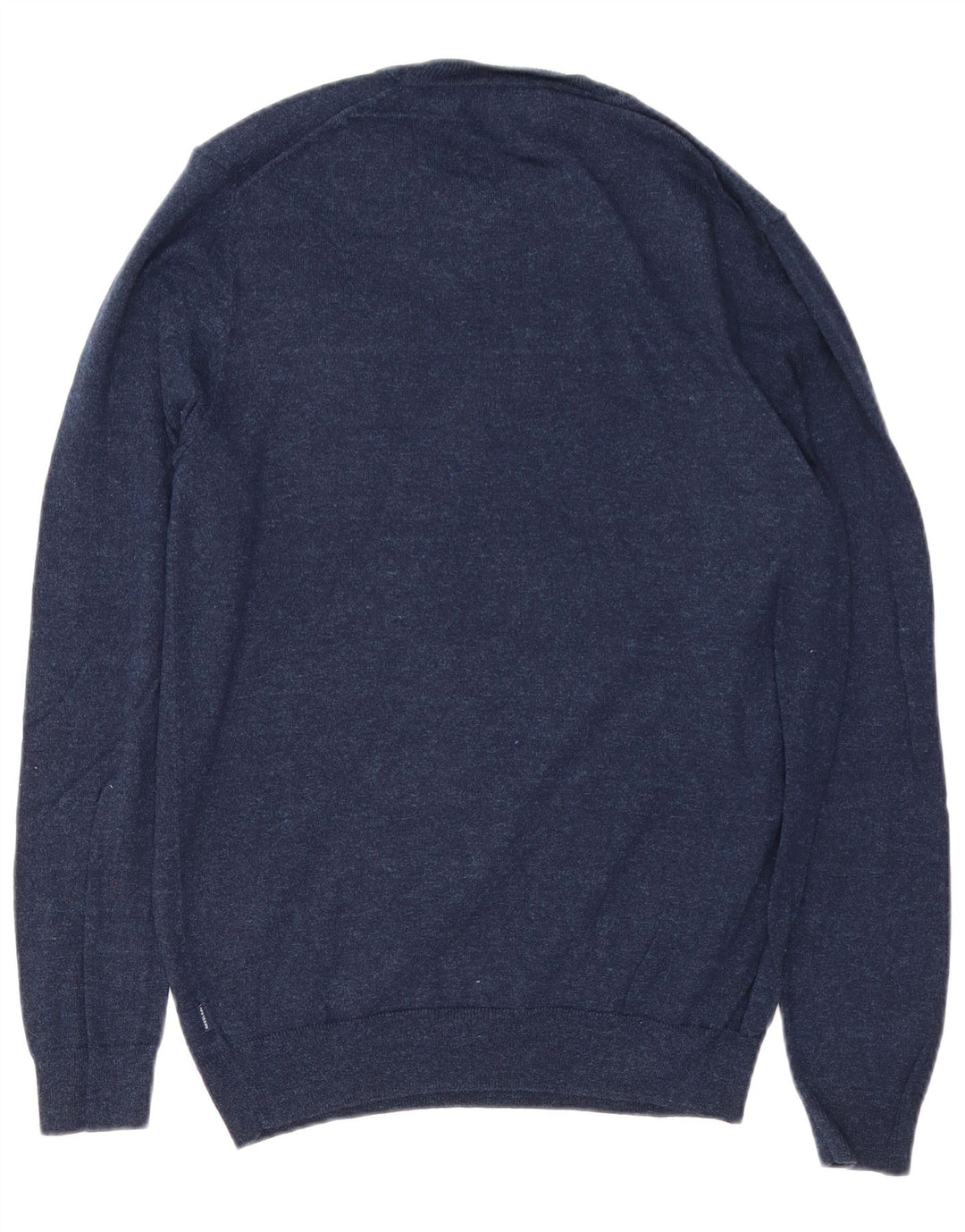 SUPERDRY Męski sweter z okrągłym dekoltem, średni granatowy, bawełniany nakrapiany