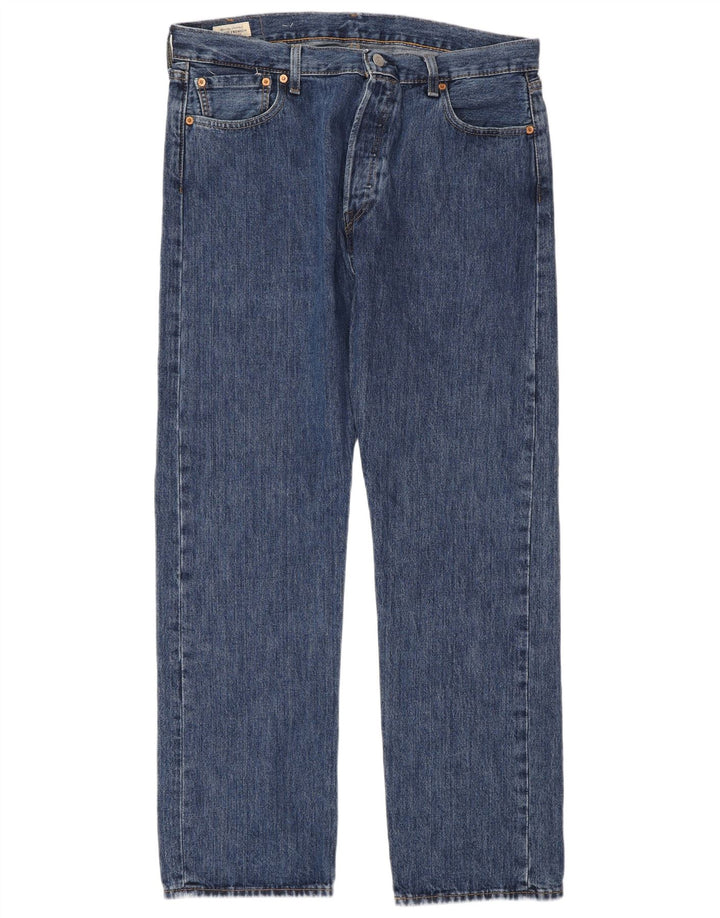 Męskie dżinsy Levi's 501 Straight W36 L32 Niebieskie bawełniane