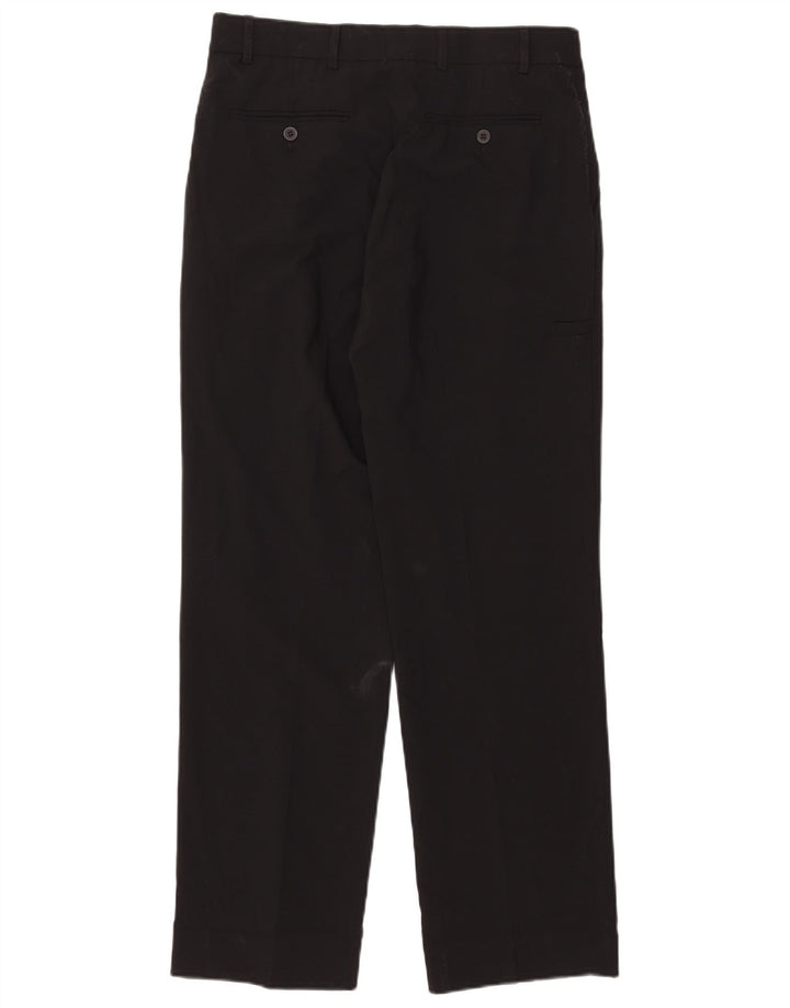 Damskie proste spodnie garniturowe Marks & Spencer W32 L31 Czarny poliester