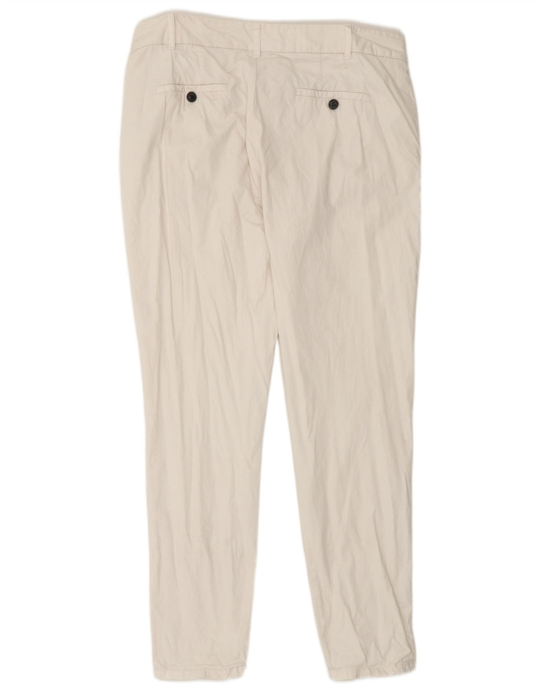 Spodnie damskie Zara Slim Chino, średnie W32 L30, biała bawełna