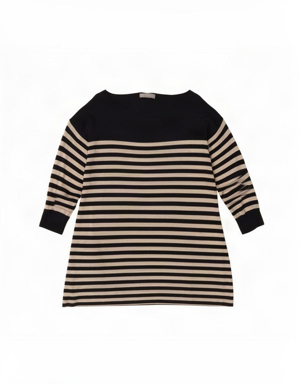 Marks & Spencer Damski top z portfelem z rękawem 3/4, UK 18 XL, granatowy w paski