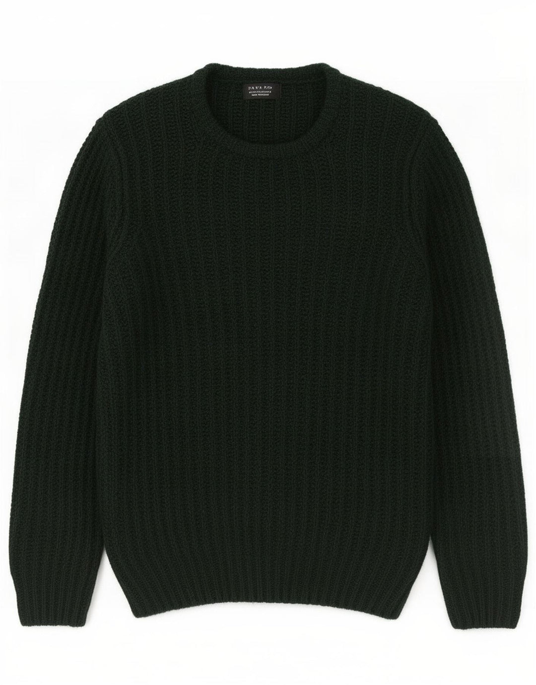 Męski sweter z okrągłym dekoltem Zara, średni zielony akryl