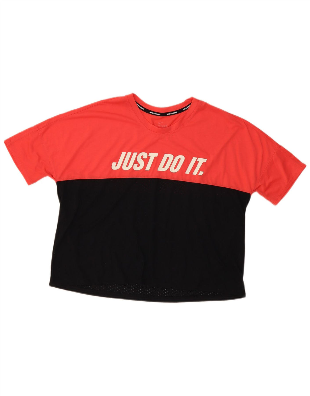 Damski T-shirt Nike Oversized Graphic Top UK 16, duży czerwony blok kolorów