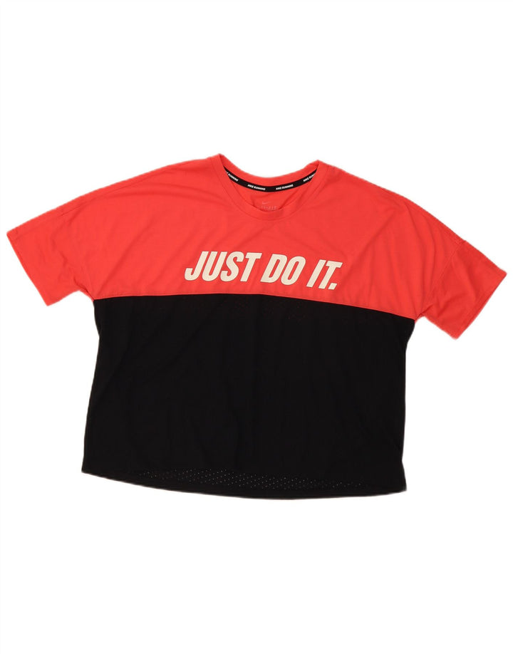 Damski T-shirt Nike Oversized Graphic Top UK 16, duży czerwony blok kolorów