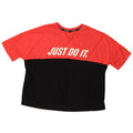 Damski T-shirt Nike Oversized Graphic Top UK 16, duży czerwony blok kolorów