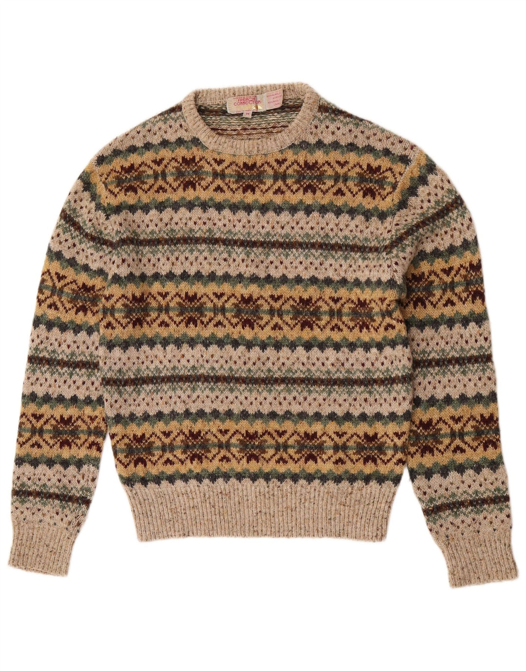 Damski sweter z okrągłym dekoltem French Connection UK 14 Średni Beż