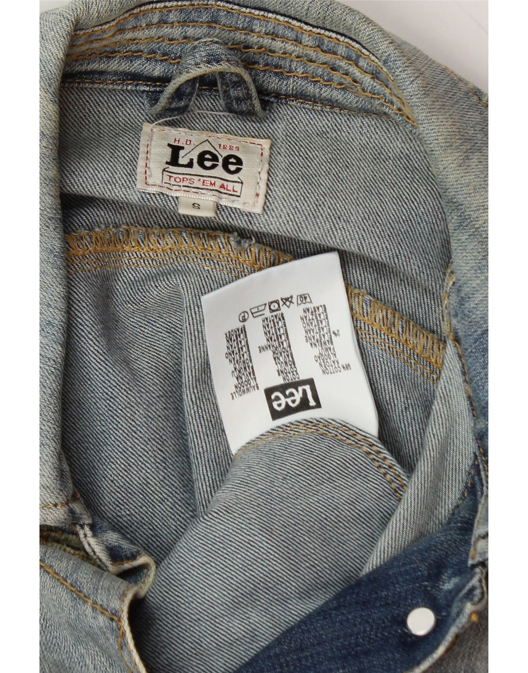 LEE Womens Denim Jacket UK 10 Small Blue Cotton Vintage Lee and Second-Hand Lee from Messina Hembry 