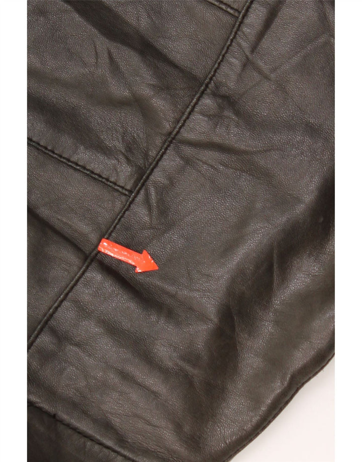 Męska kurtka skórzana IT 48 Średnia czarna skóra