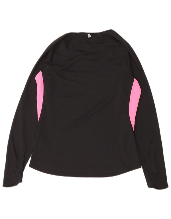 Damska koszulka Nike Dri Fit z długim rękawem, UK 12/14, średnia czerń, blok kolorów