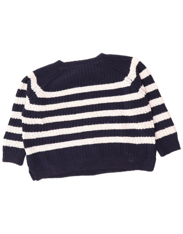 Damski sweter Joules z dekoltem w łódkę, UK 18 XL, granatowy, poliester w paski