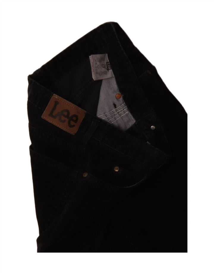 Damskie sztruksowe spodnie LEE Bootcut W30 L30 Granatowa bawełna