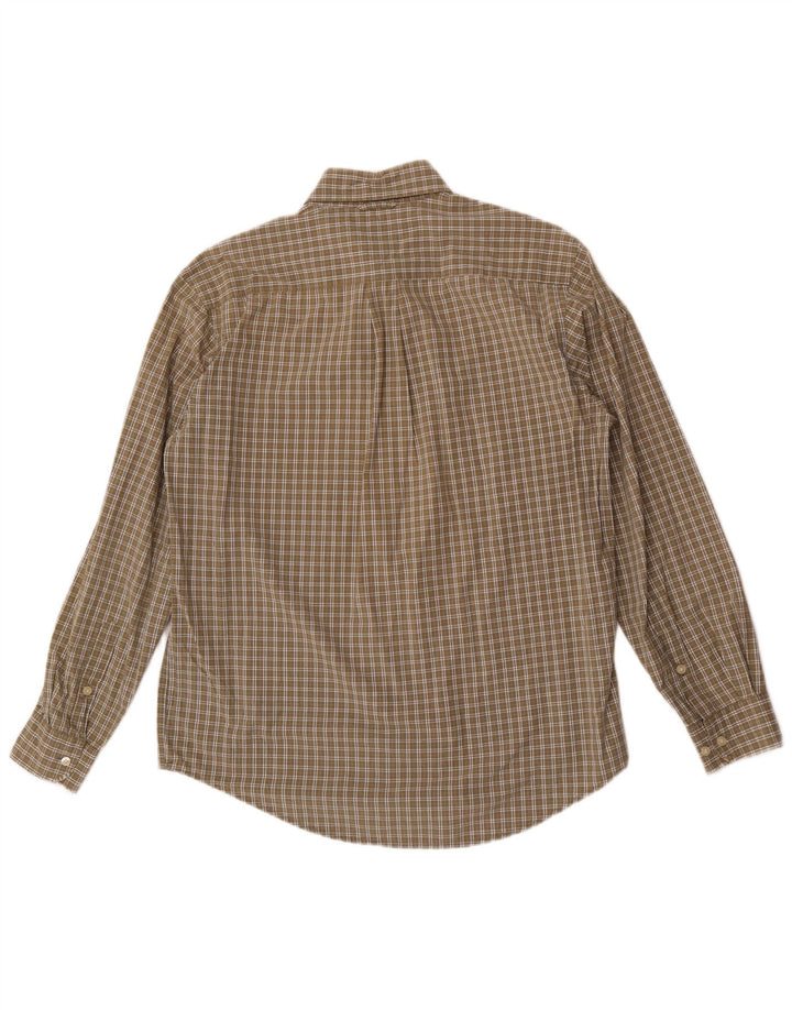 Koszula męska Tommy Hilfiger, bawełniana kratka, średnia khaki