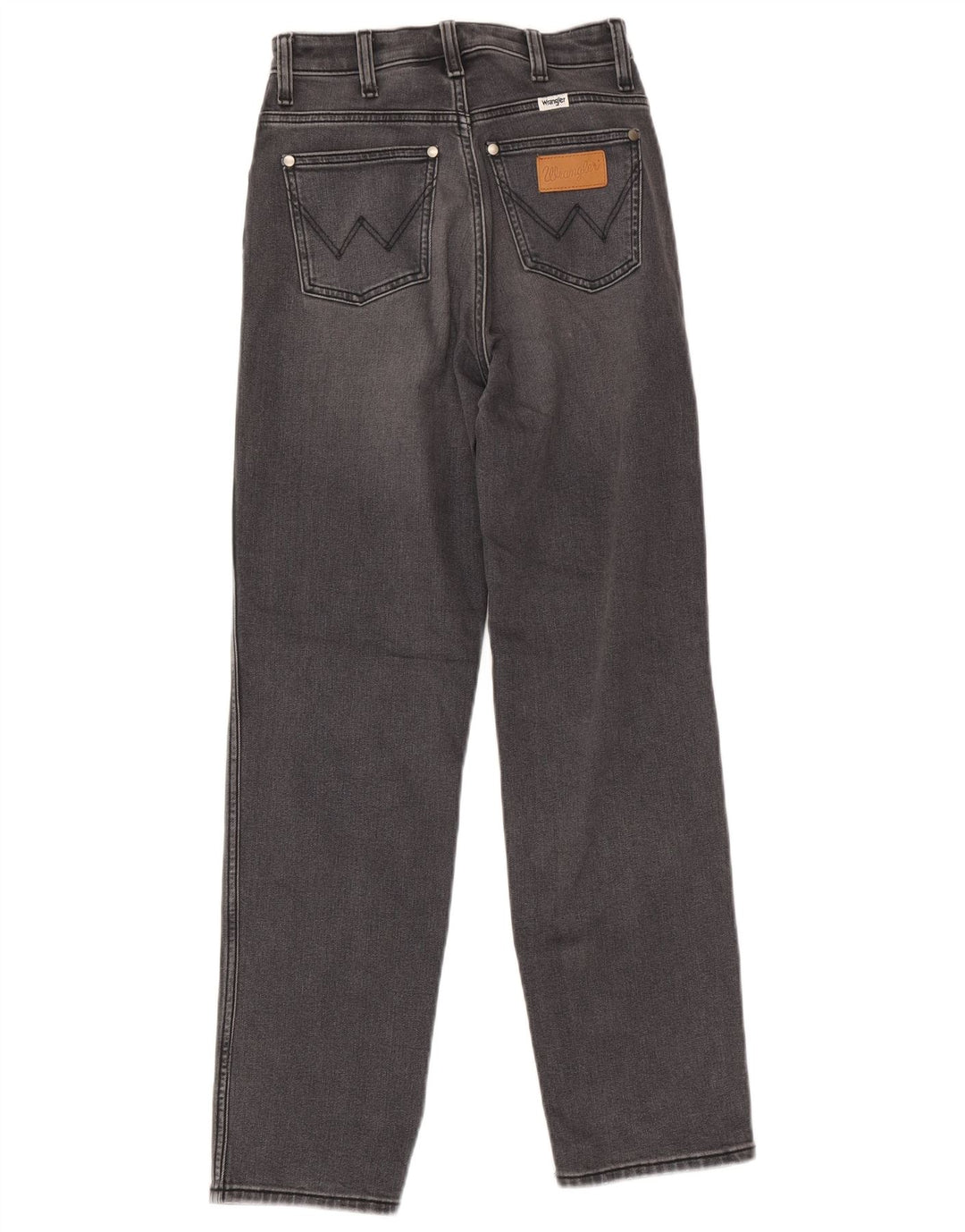 Damskie jeansy Wrangler Mom Straight W25 L32 Szara bawełna