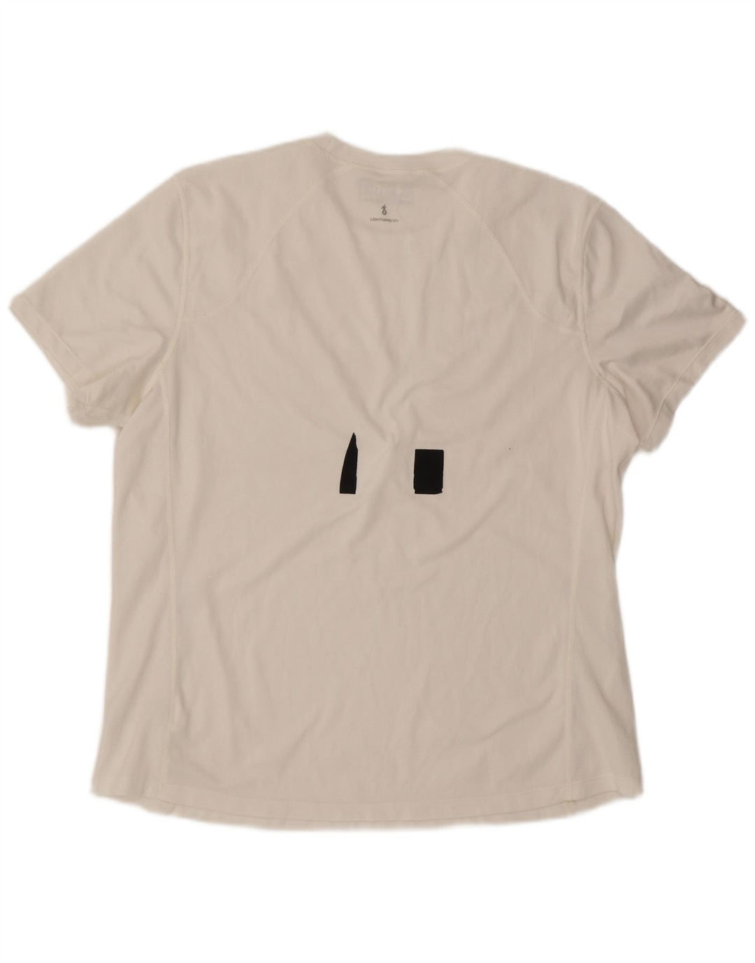 T-shirt męski New Balance, top XL, biały, poliester z blokami kolorów